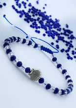 Load image into Gallery viewer, Yemaya Beaded Glass Bracelet With Metal Seashell Charm
