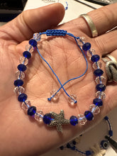 Load image into Gallery viewer, Yemaya Beaded Glass Bracelet With Metal Starfish Charm
