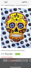 Load image into Gallery viewer, Skull Tapestry | Calavera
