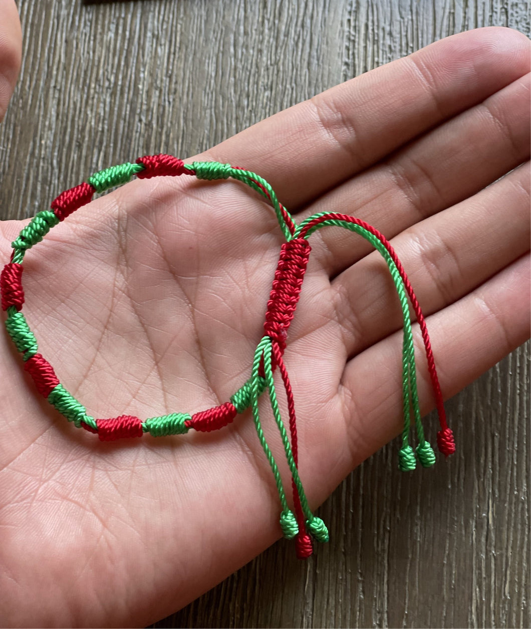 Green and Red Bracelet