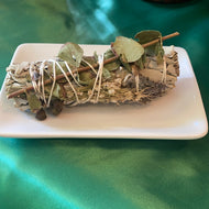 White Sage, Lavender, Eucalyptus Dollar Smudge Stick