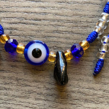 Load image into Gallery viewer, Blue Evil Eye Bracelet With Azabache
