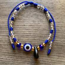 Load image into Gallery viewer, Blue Evil Eye Bracelet With Azabache
