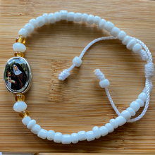 Load image into Gallery viewer, Saint Clare White Beaded Bracelet
