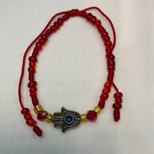 Load image into Gallery viewer, Red Evil Eye Hamsa Hand Bracelet
