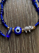 Load image into Gallery viewer, Blue Azabache Bracelet With Charms
